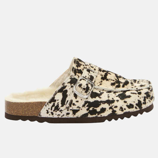 SCHOLL DAKOTA FUR COW HAIR LEATHER /SHEEPSKIN