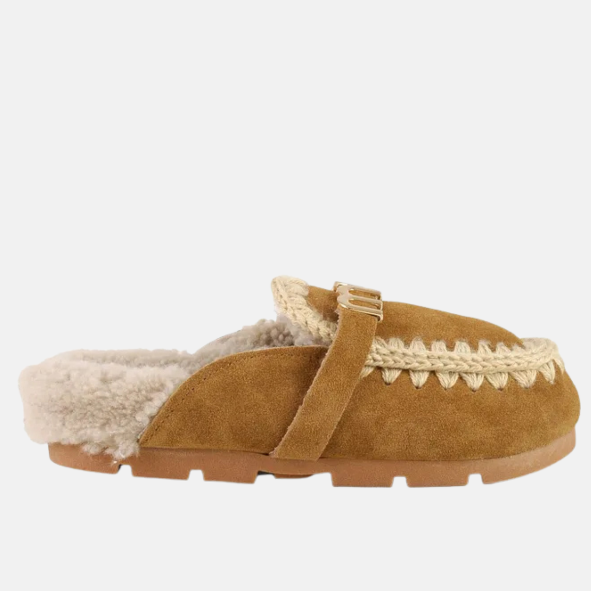 MOU WINTER BIO SLIDE SUEDE LETTER LOGO