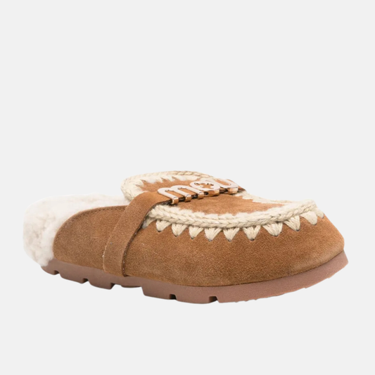 MOU WINTER BIO SLIDE SUEDE LETTER LOGO