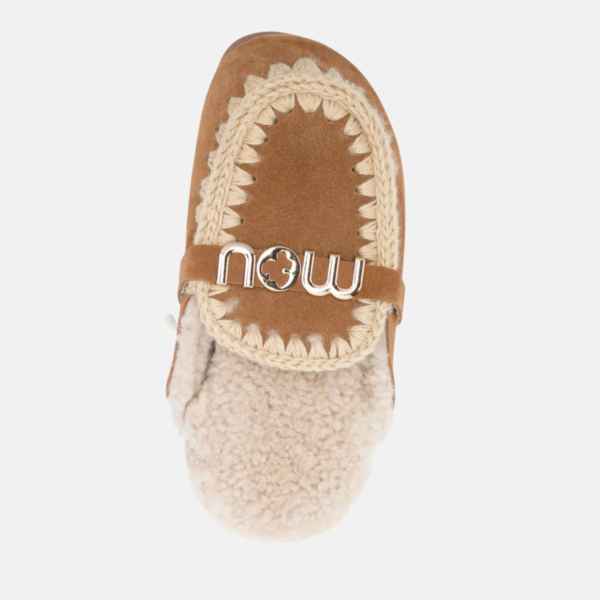MOU WINTER BIO SLIDE SUEDE LETTER LOGO