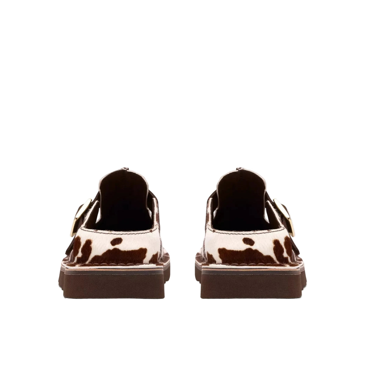 CLARKS SOLSBURY MULE COW PRINT